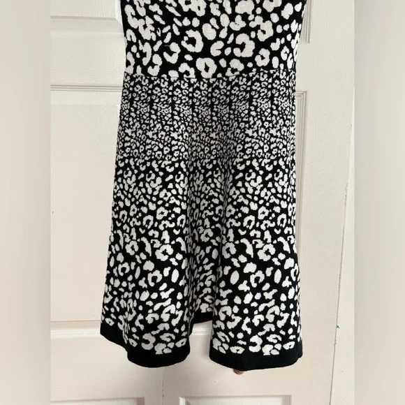 Black and White Leopard Print Dress - Picture 6 of 12